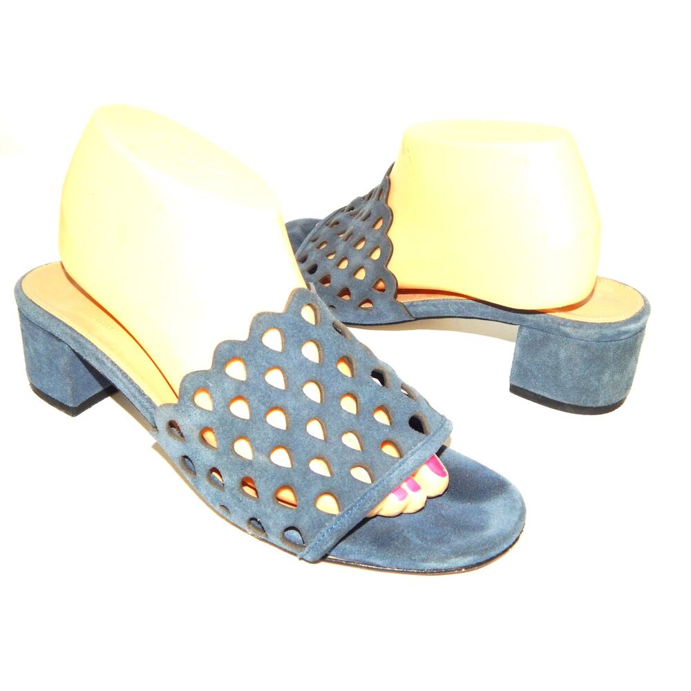Coach Chucky Blue Women Slides Size 9 Made In Italy
